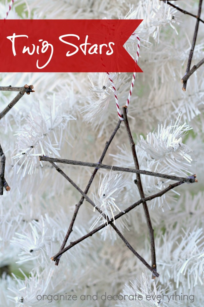 Make natural twig stars to add to your Christmas decor