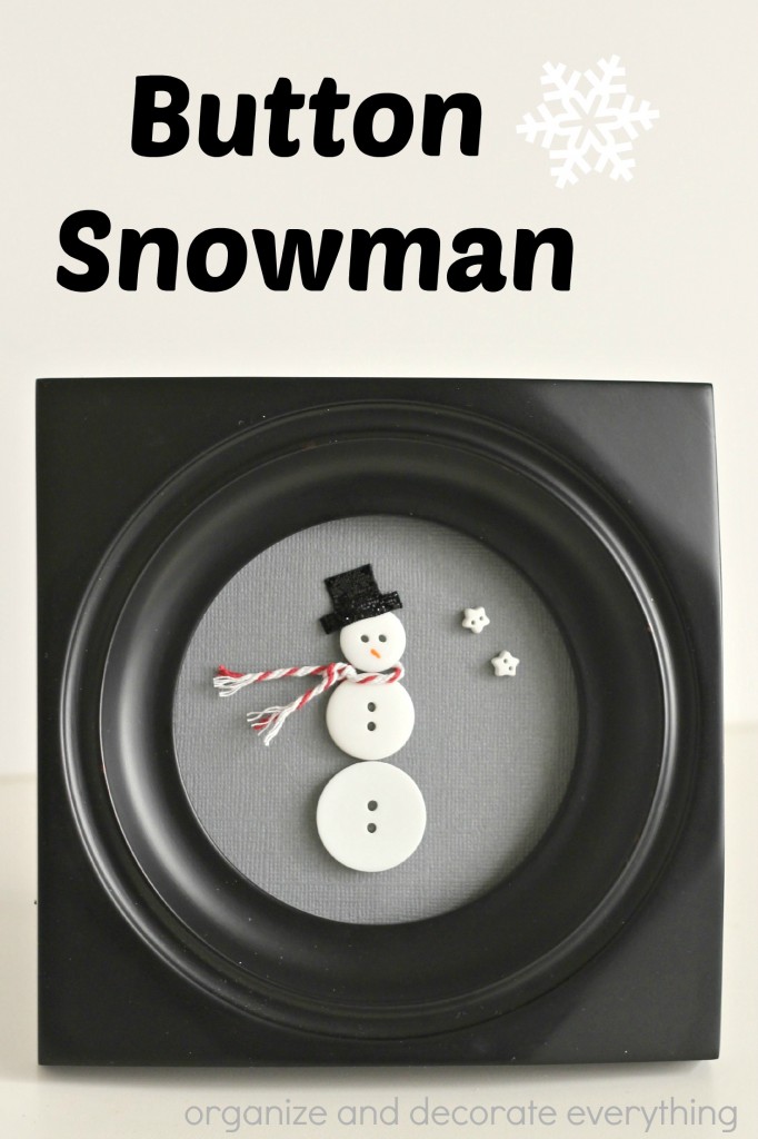 Make this sweet Button Snowman to add to your Christmas and Winter decorations