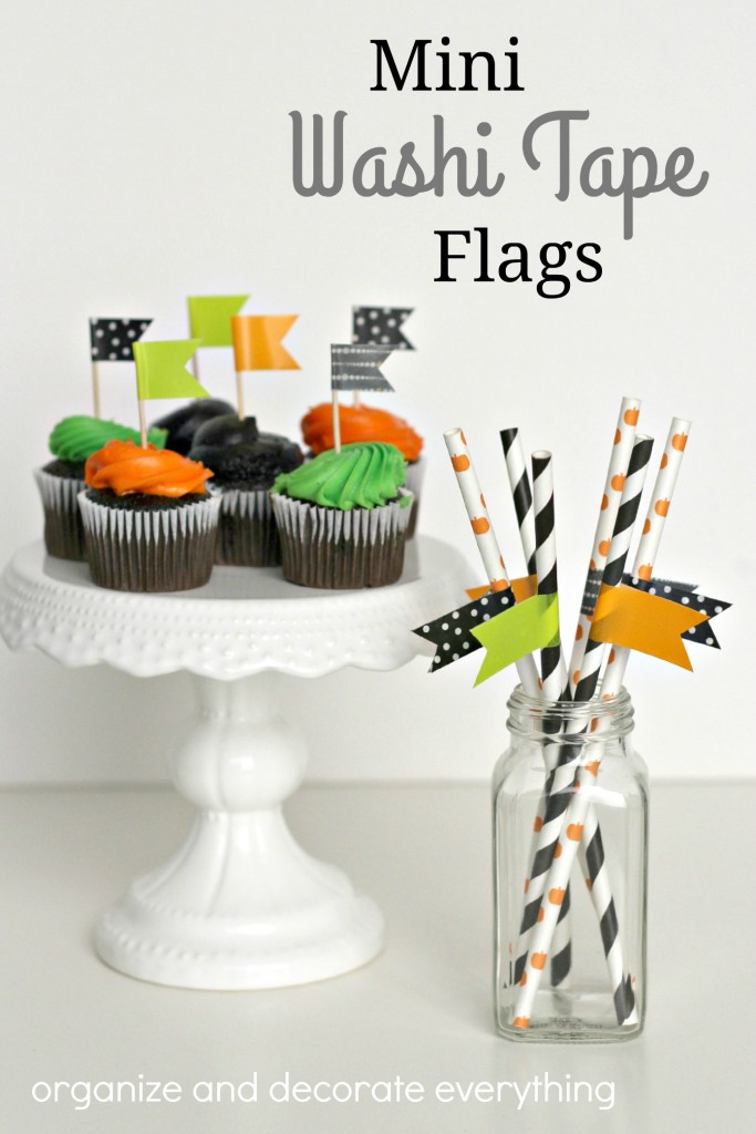 Mini Washi Tape Flags are easy to make for any celebration
