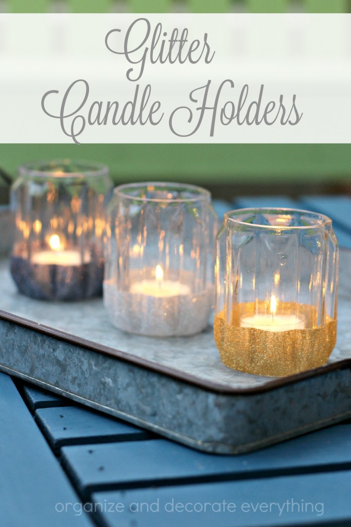 These Glitter Candle Holders are perfect for the holidays or any special occasion. Make them in under 15 minute