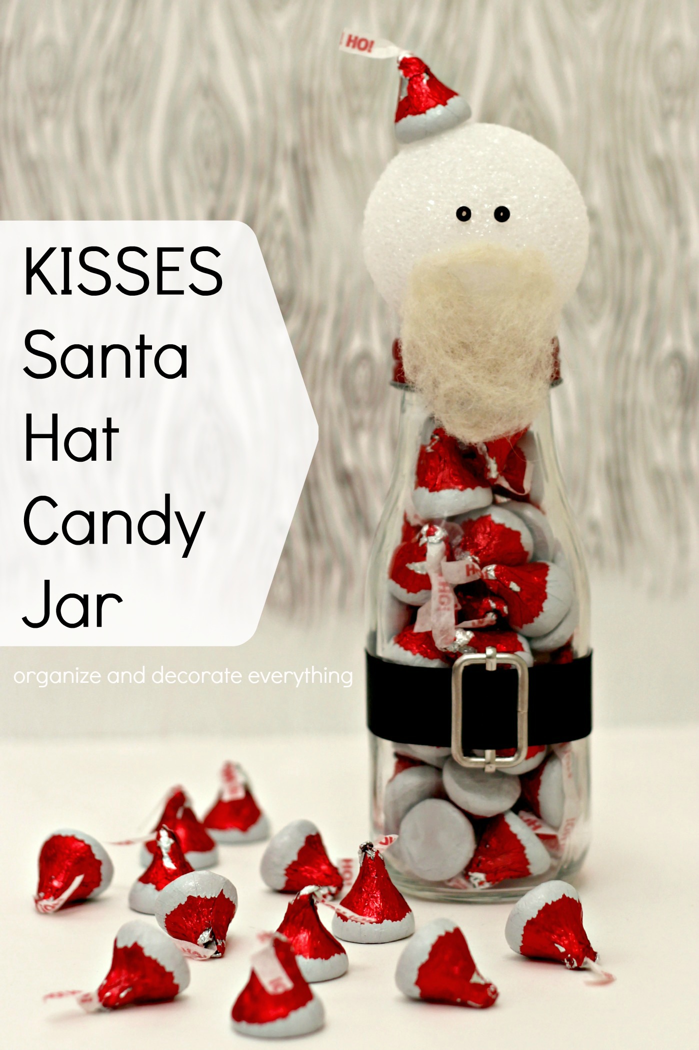 KISSES Santa Hat Candy Jars
