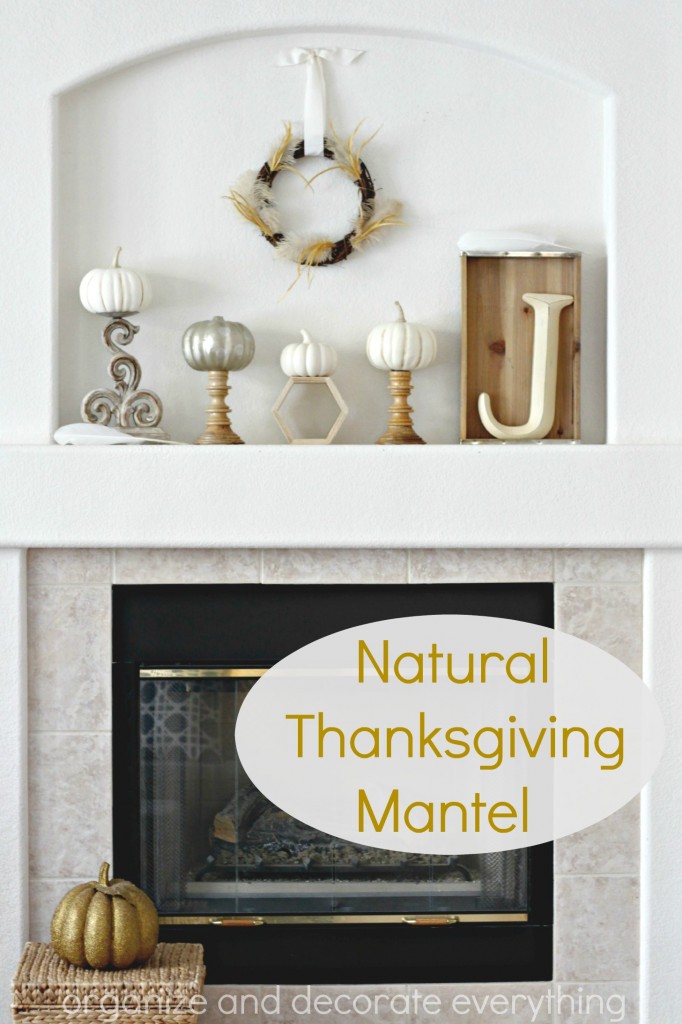 Natural Thanksgiving Mantel