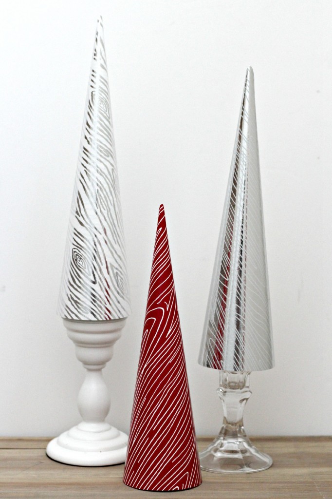 Wrapping paper Cone Christmas Trees.4