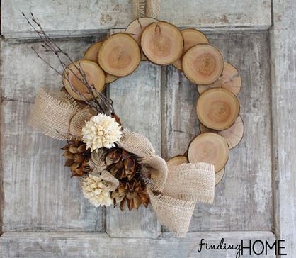 Wreath Wood Slice