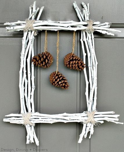 pinecone twig wreath