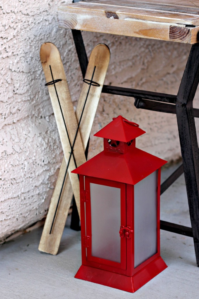 2015 Christmas Porch lantern and bench