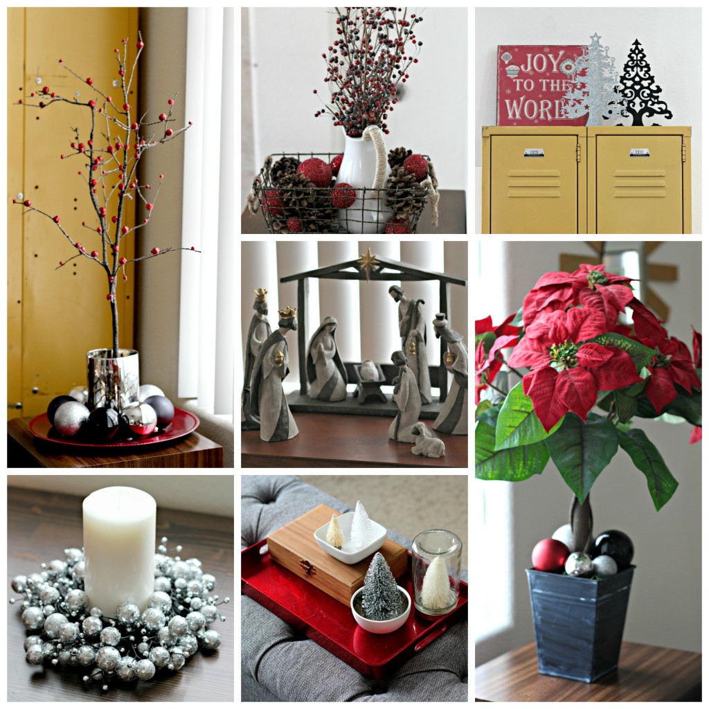 Christmas Home Tour Family room collage