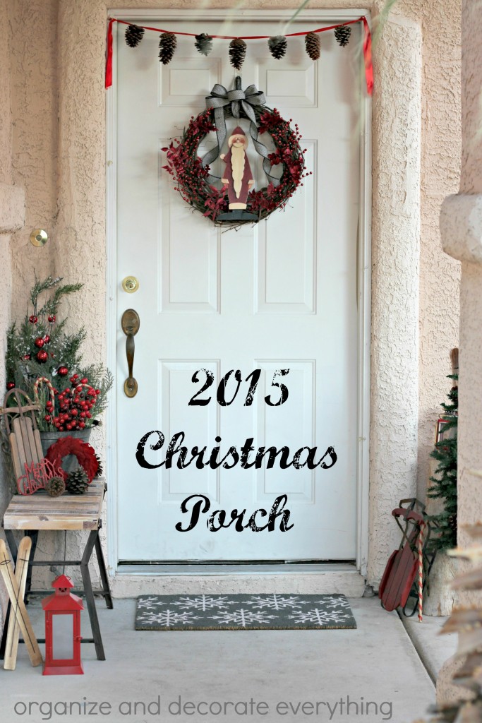Easy ways to decorate your porch for Christmas using things you probably already have