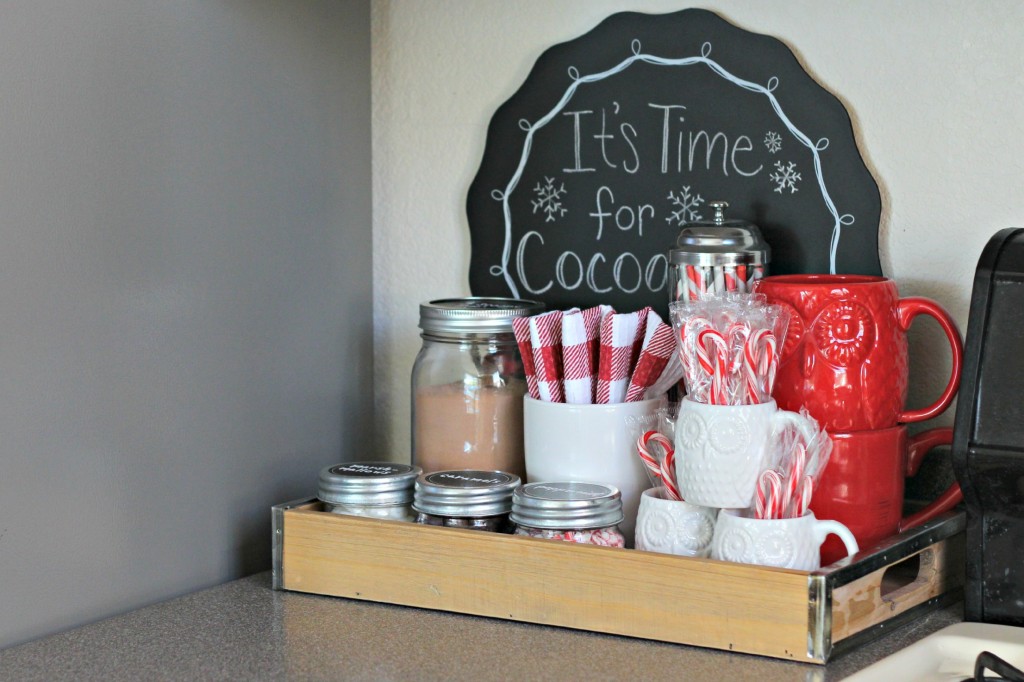 Mini Hot Cocoa Station on Kitchen Counter - Small Gestures Matter