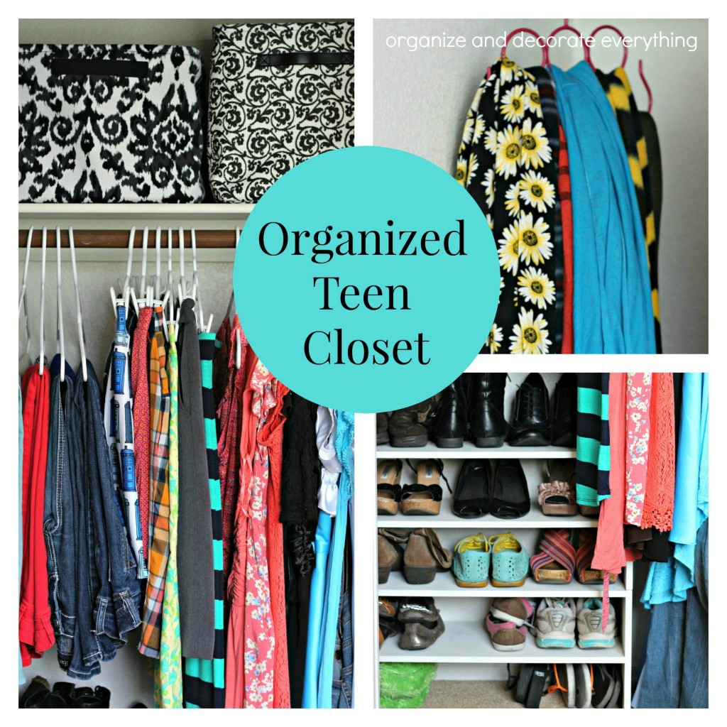 Organized Teen Closet- using what you have