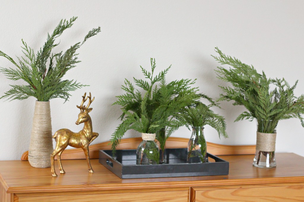 Pine Bough arrangement and pinecones