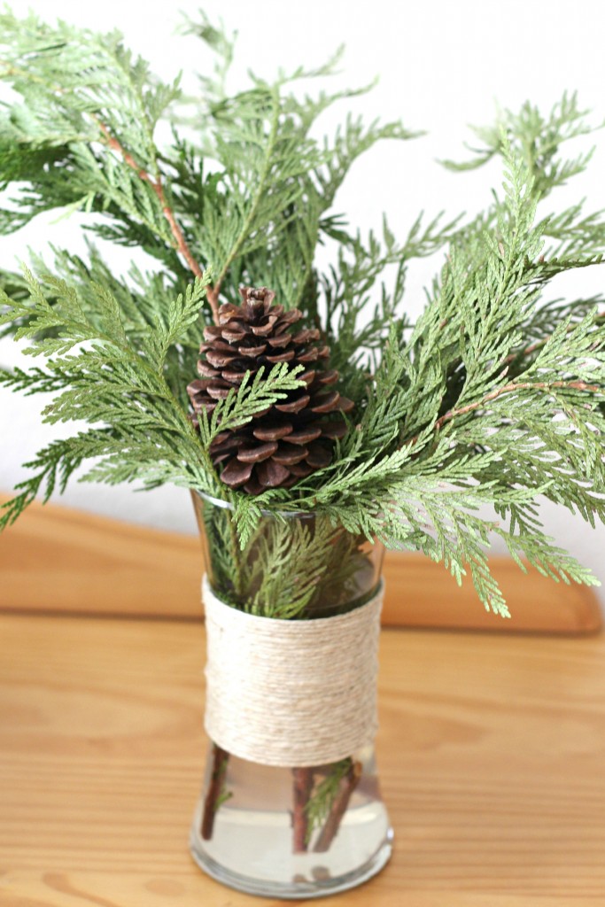 Make a Simple Pine Bough Arrangement - Organize and Decorate Everything