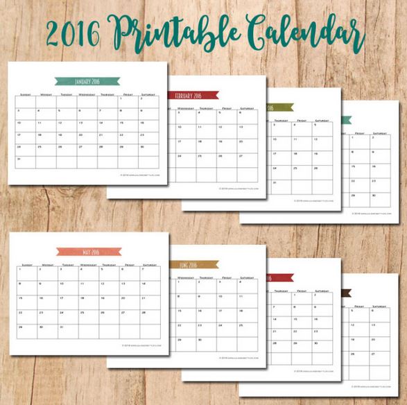 16 Free Printable Calendars for 2016 - Organize and Decorate Everything