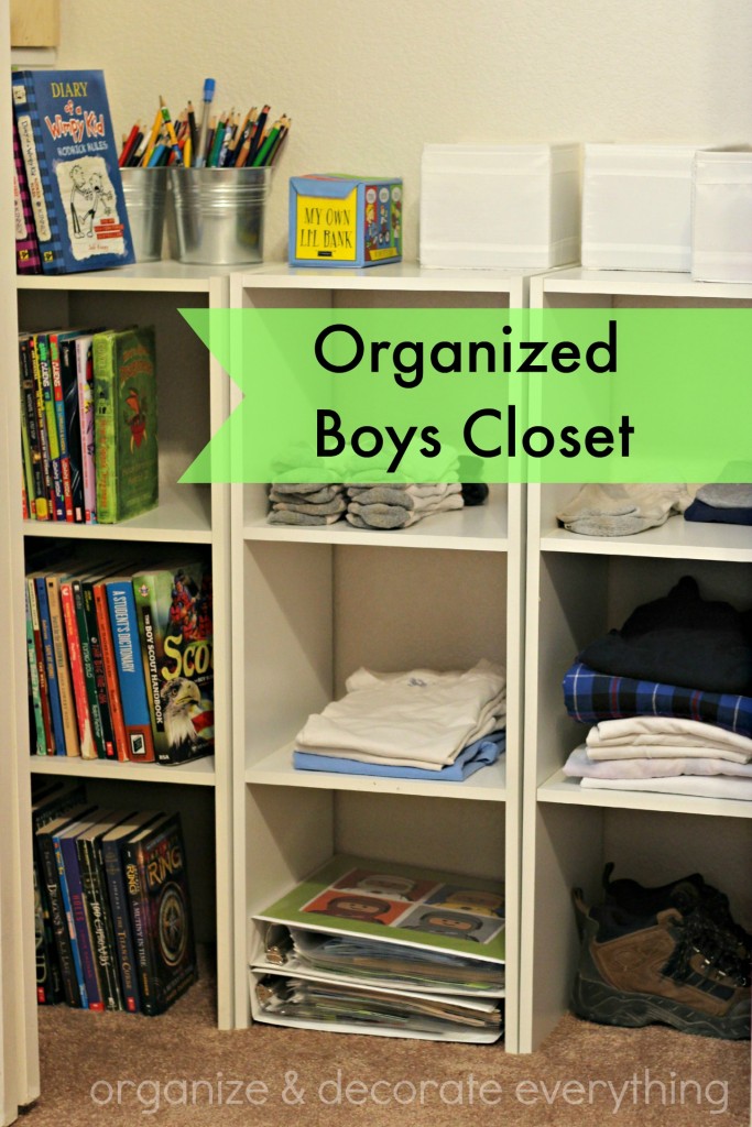 Boys Closet Great Ideas for Organizing Kids Stuff