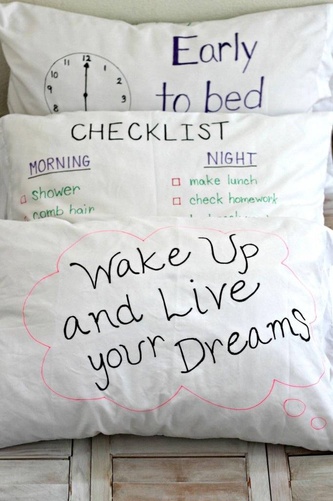 Checklist Pillowcases front and back