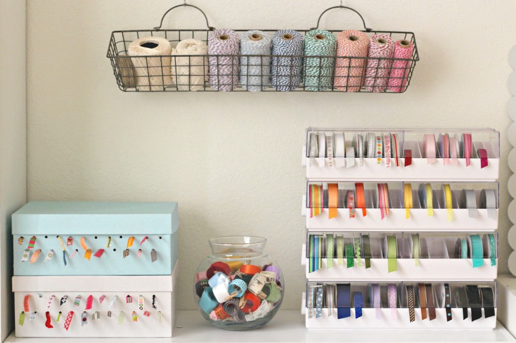 Craft Room Tour Ribbon Storage