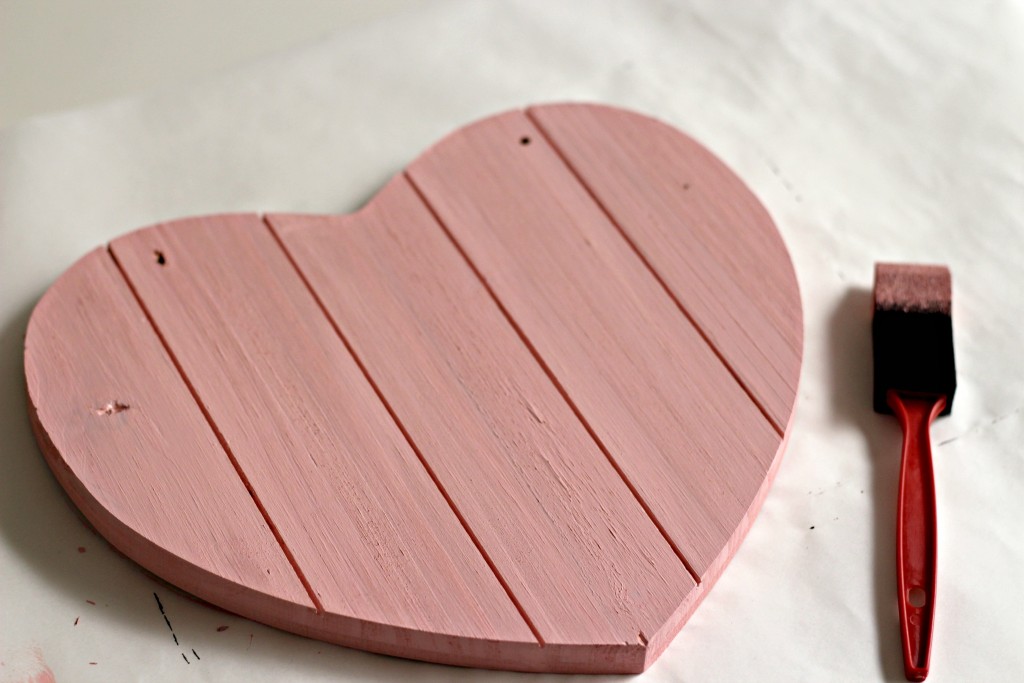 Wood Heart painted
