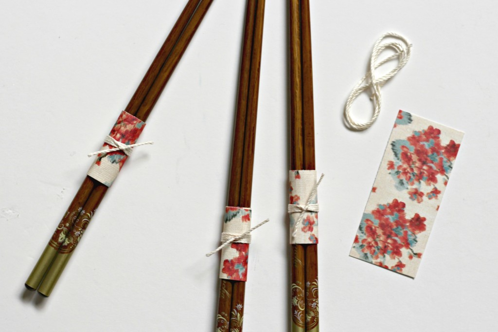 Chop Stick Wrap paper and twine