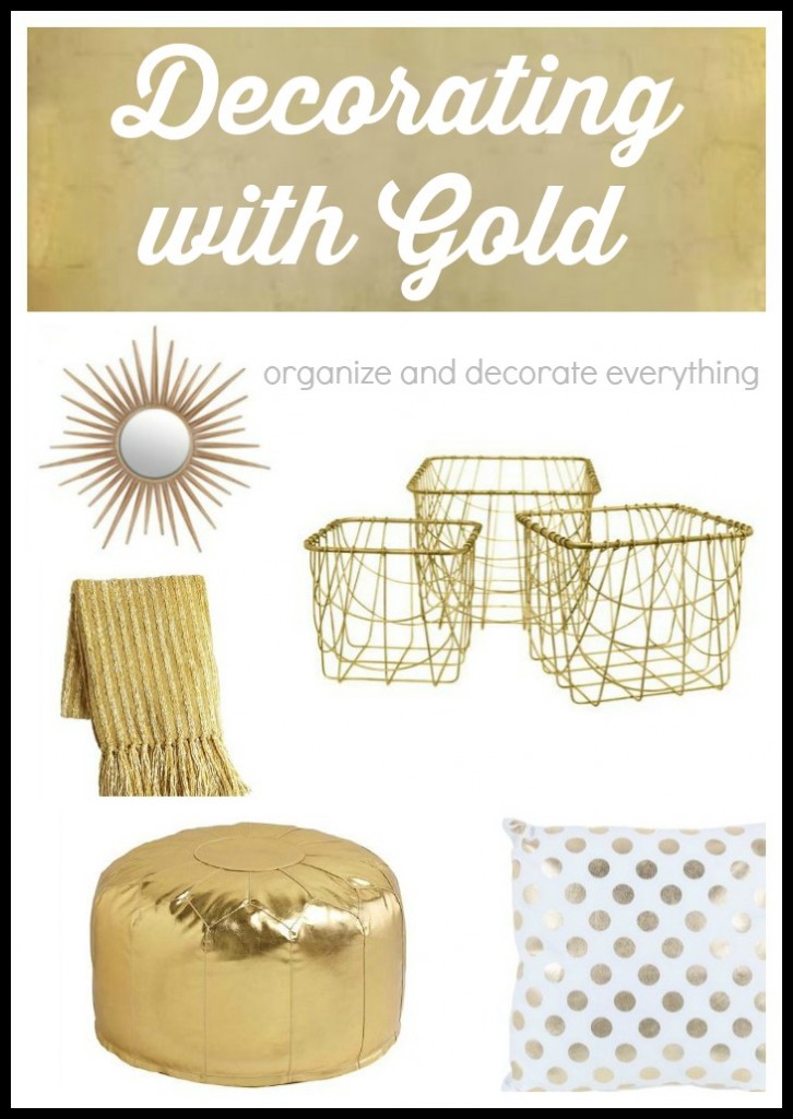 Decorating with Gold Home Accessories