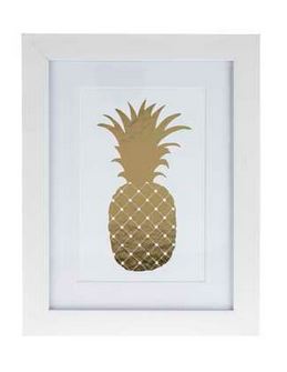 Decorating with Gold Pineapple print