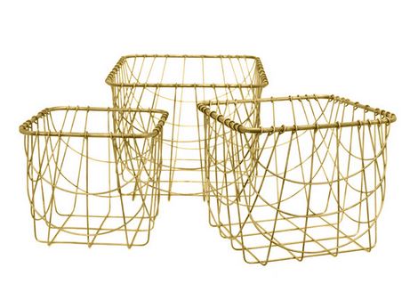 Decorating with Gold baskets