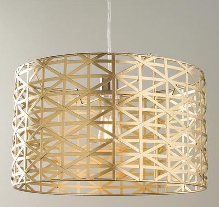 Decorating with Gold drum pendant