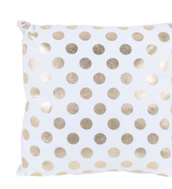Decorating with Gold polka dot pillow
