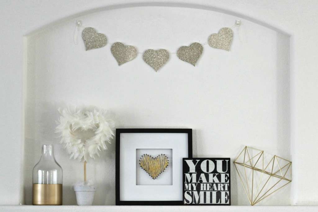 Gold and White Mantel