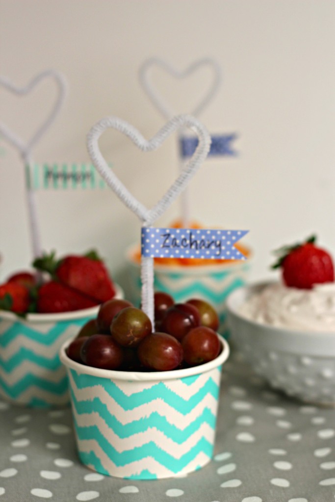 Pipe Cleaner Heart and Fruit Cup