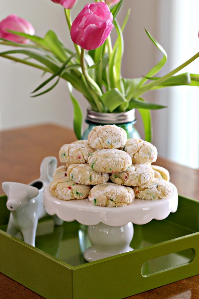 Confetti Cookies on tray
