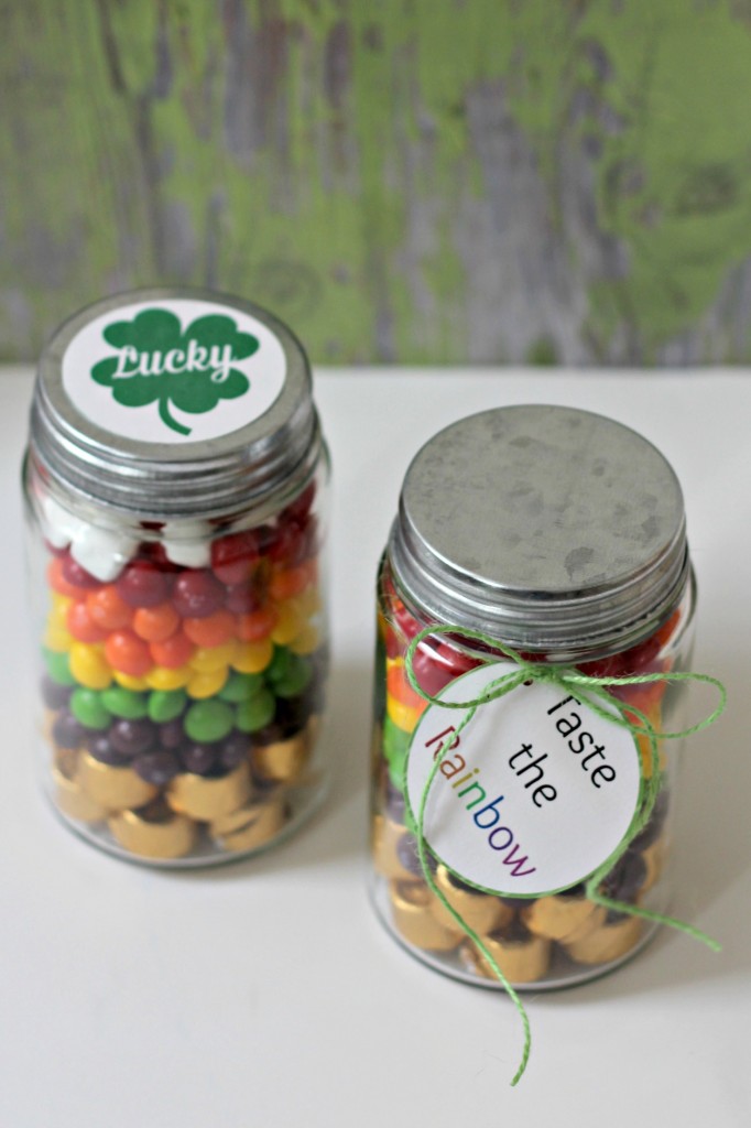 St. Patrick's Day Rainbow Candy Jar tags