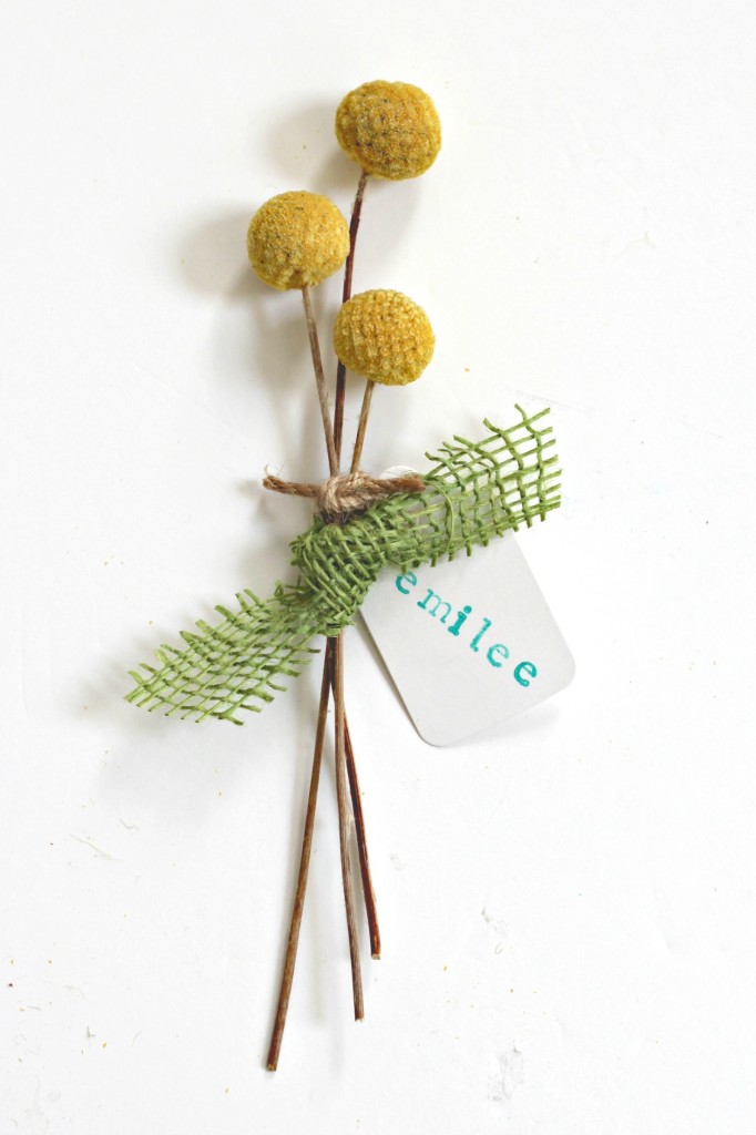Billy Ball Place Card with Stamped Tag