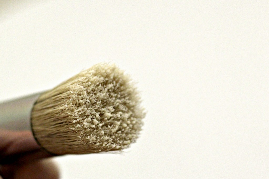 furniture wax on brush