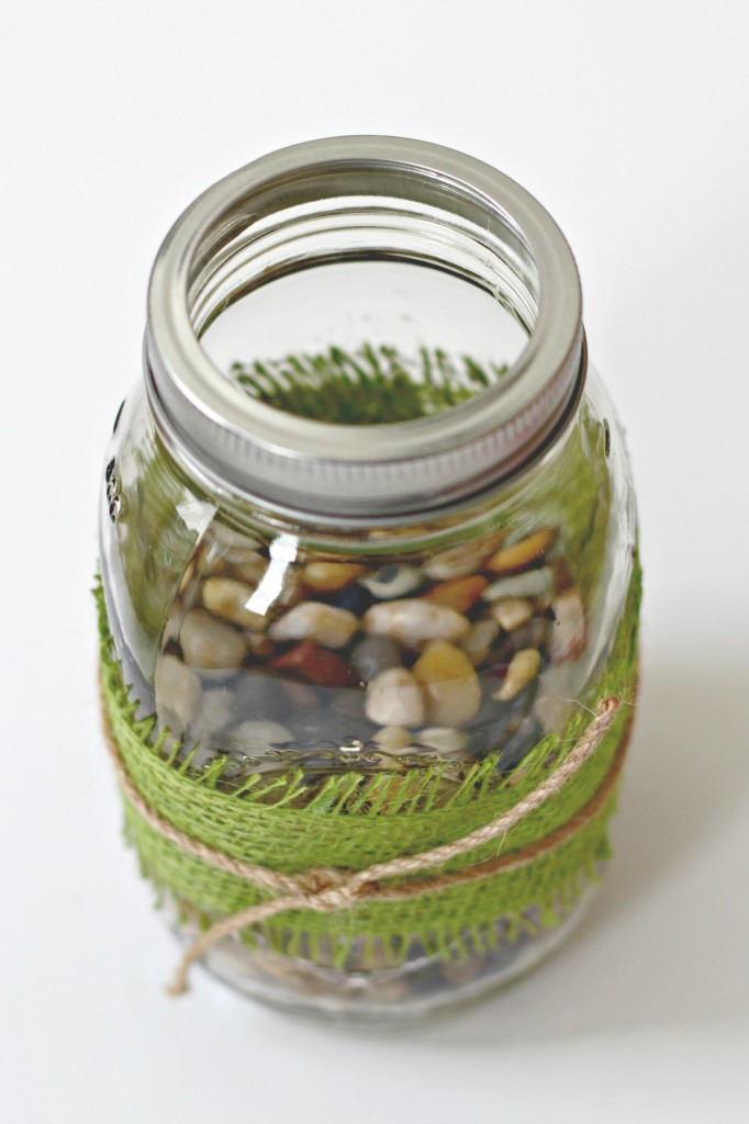 Flower Blossom Branches decorated mason jar