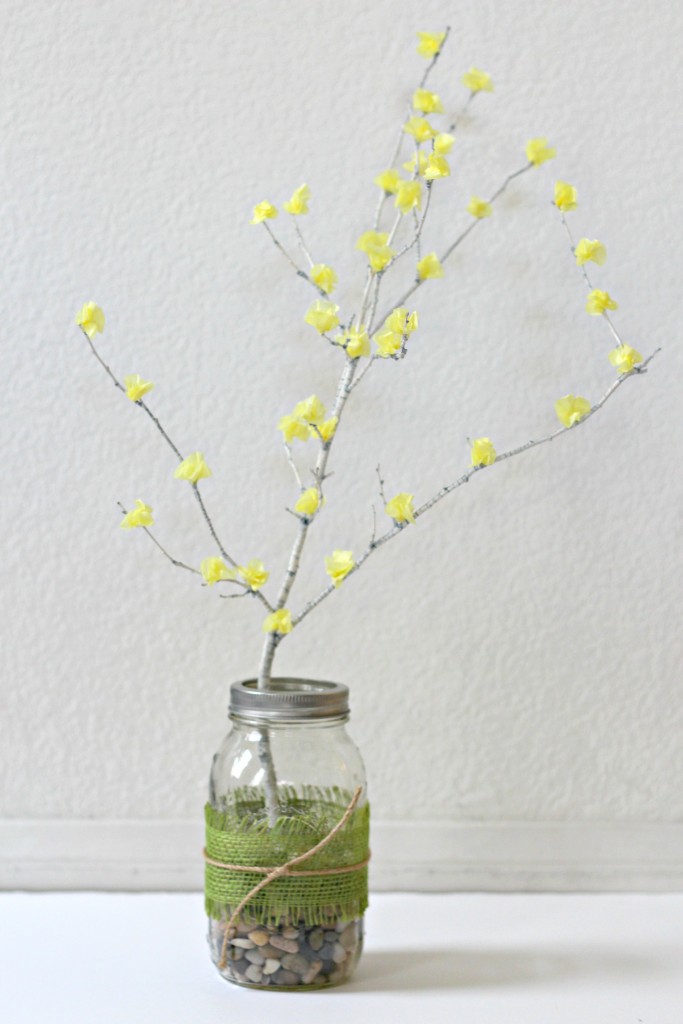 Flower Blossom Branches in light yellow