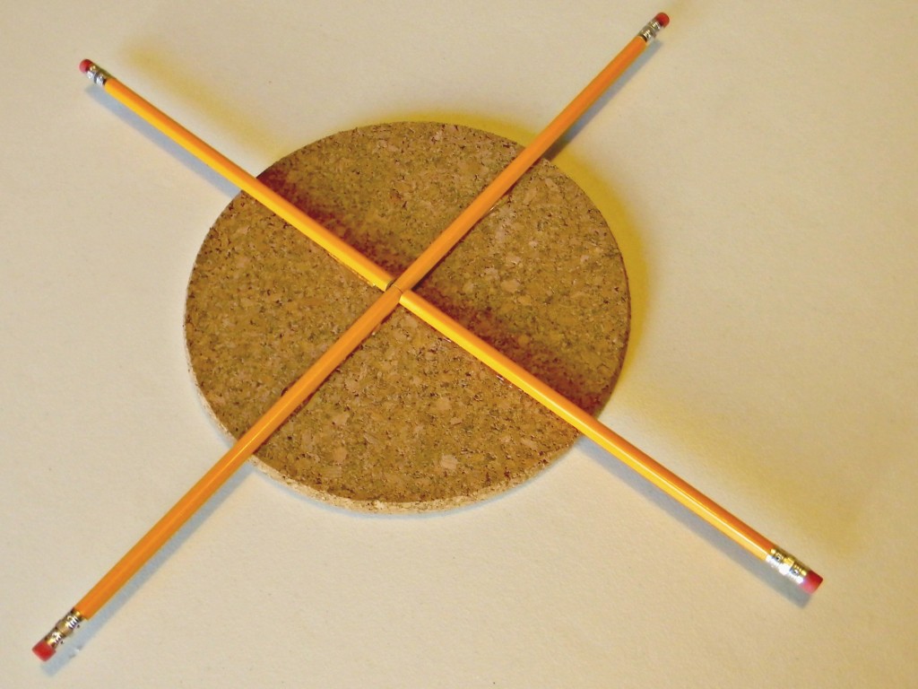 Pencil and Cork Wreath glue pencils