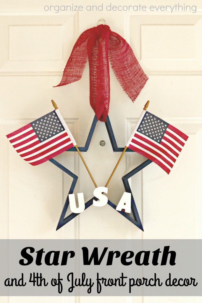 Star Wreath and 4th of July front porch decor