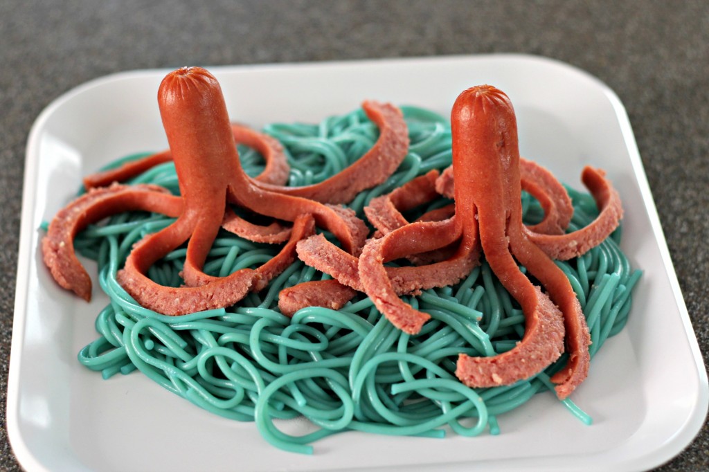 Tyson Ball Park octopus and spaghetti noodles