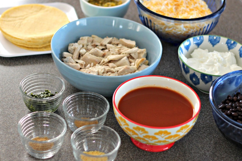 Chicken and Black Bean Enchilada Casserole ingredients