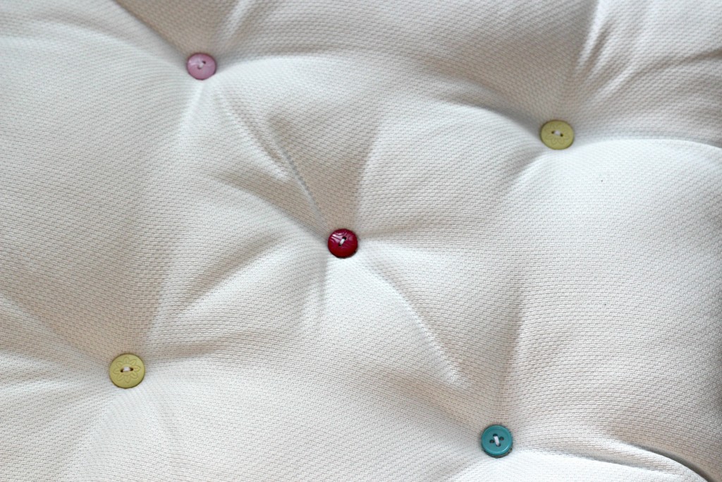 Dorm Room buttons on cushion