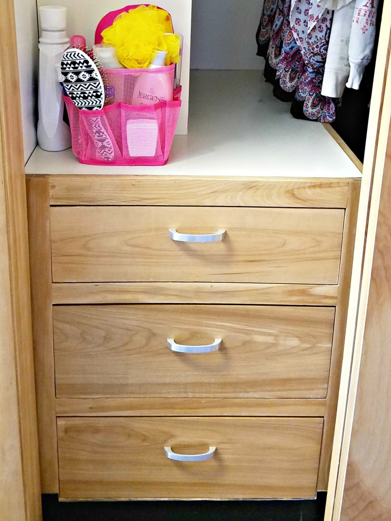 Dorm Room closet drawers