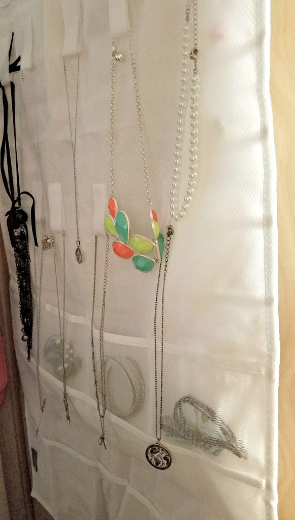 Dorm Room closet jewelry organizer