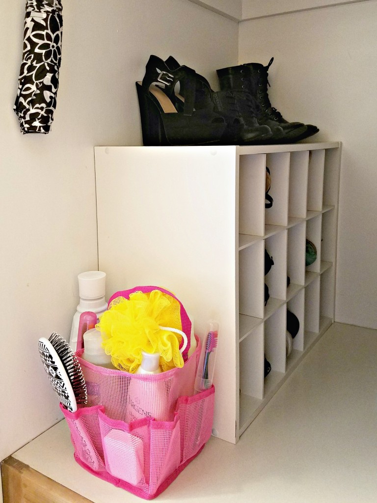 Dorm Room closet shoe cabinet