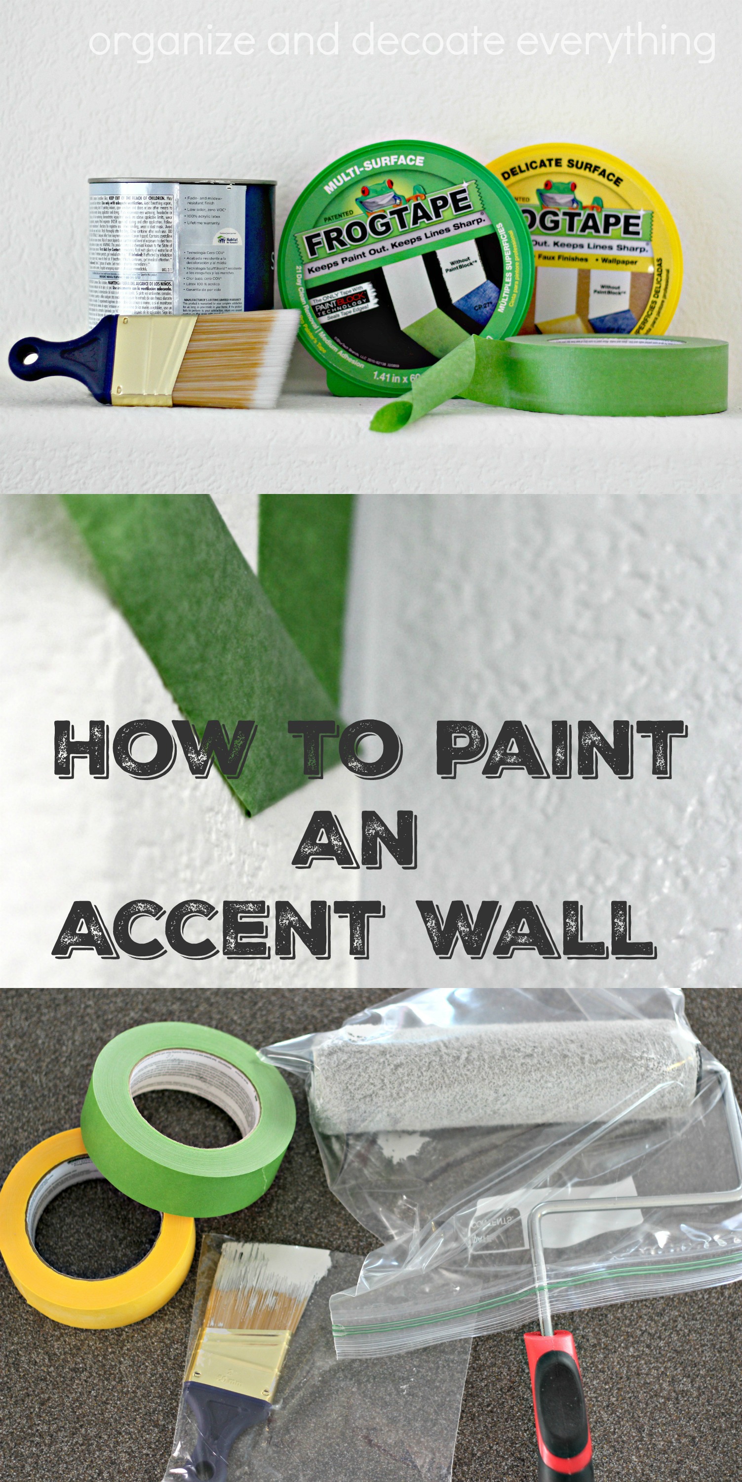 use tape for a perfect paint line