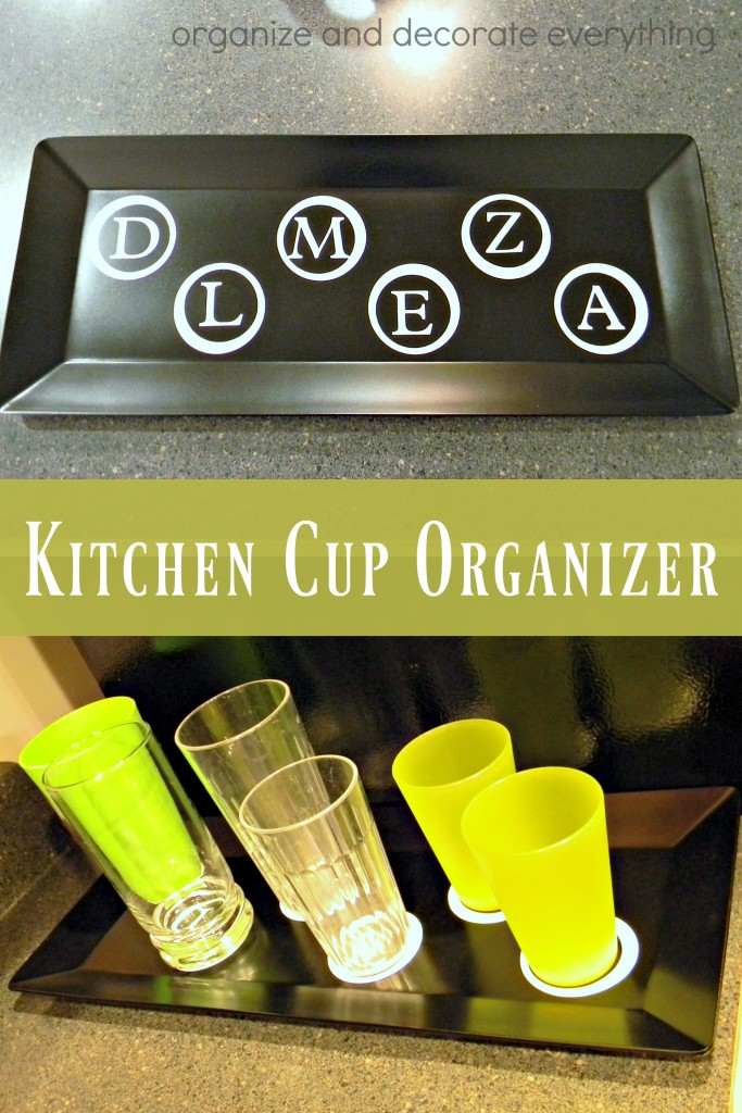 Kitchen Cup Organizer Tray helps keep the kitchen neat and tidy