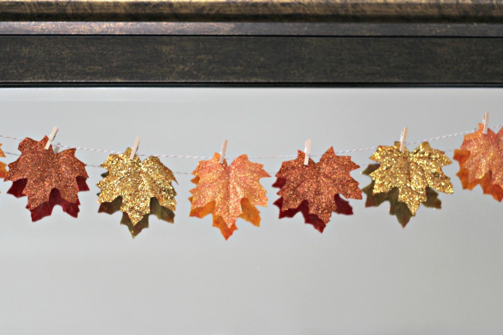 fall-glitter-leaves-on-mirror