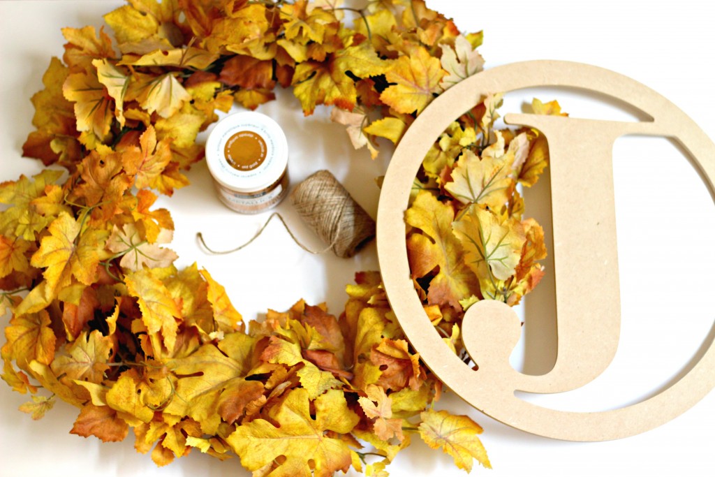 Monogram Fall Wreath supplies