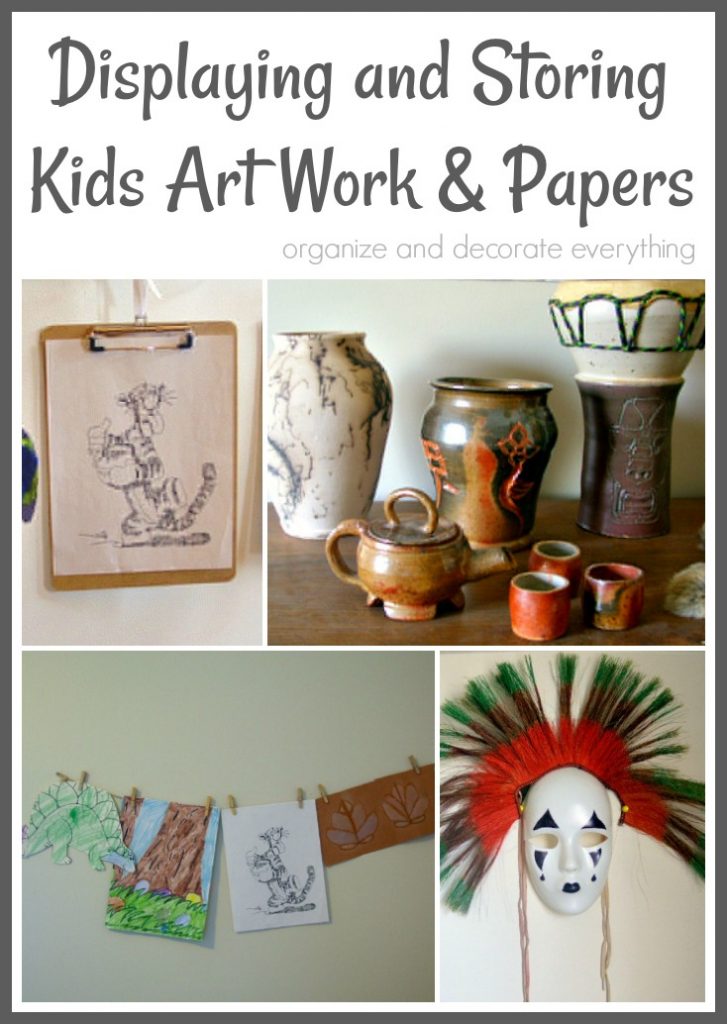 Displaying and Storing Kids Artwork and School Papers