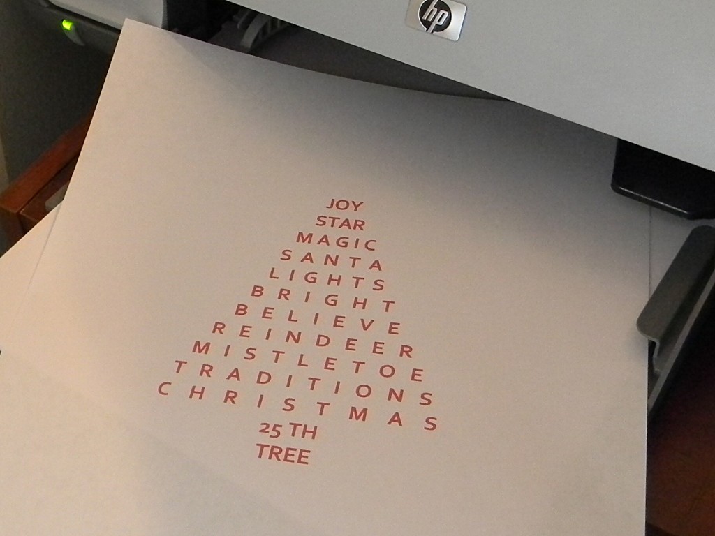 Christmas Word Tree