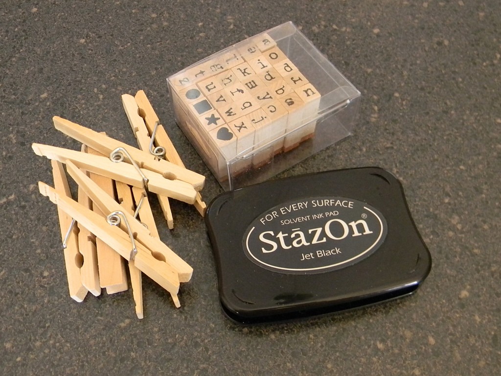 Stamped Clothespins - Organize And Decorate Everything